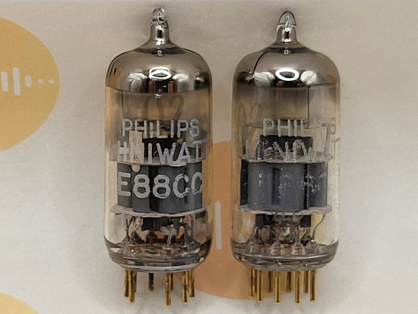 Philips Miniwatt SQ E88CC = 6922 Matched Pair - Heerlen, NL 1967 - Strong