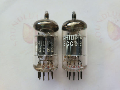 2x Philips ECC82 12AU7 Preamp Tubes - Holland 1969 Gf8 - NOS