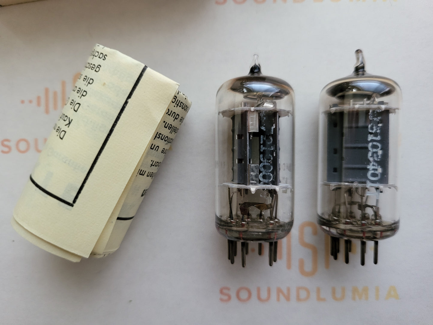 Telefunken ECC802S (ECC82++) Matched Pair Orig. Box ◇ Bottom - Ulm, 1963 - NOS