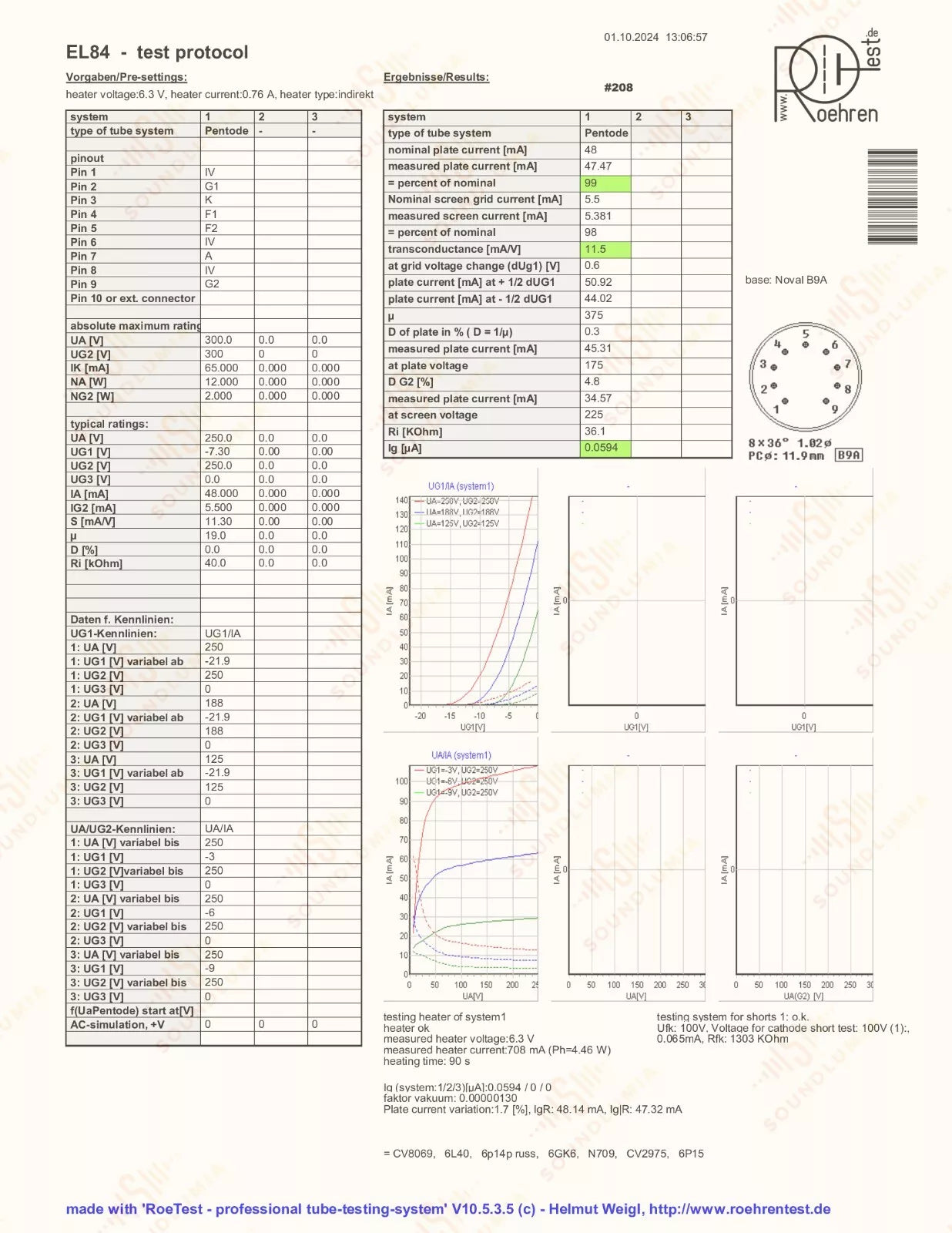 Telefunken EL84 6BQ5 ◇ Unten