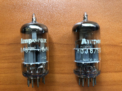 Amperex 6DJ8 ECC88 6922 E88CC Tubes - Holland 1963 - Same date code - Strong NOS