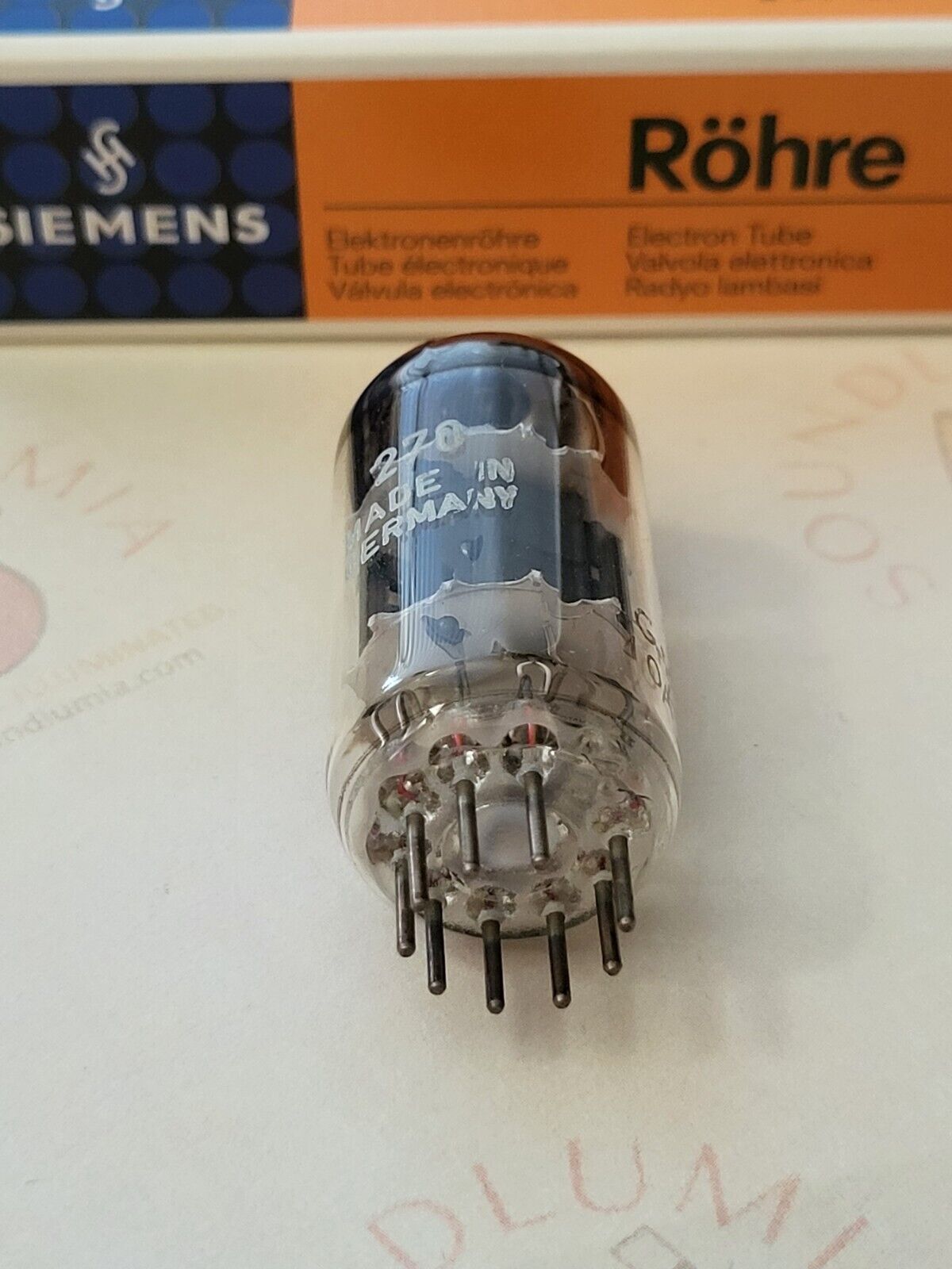 Amperex ECC82 12AU7 Preamp Tube - Rare Siemens Label - Holland 1960 Gf0 - NOS