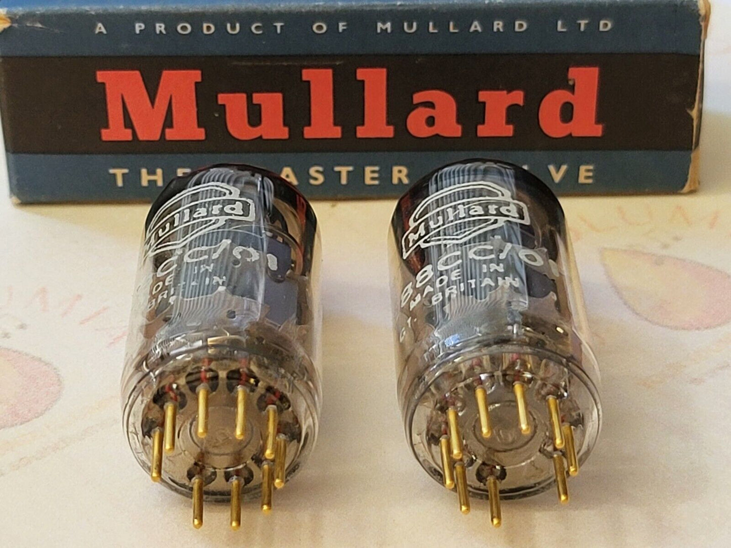 Mullard E88CC/01 = CV2493 = 6922 Matched Pair - Blackburn 1960 - Same code - NOS