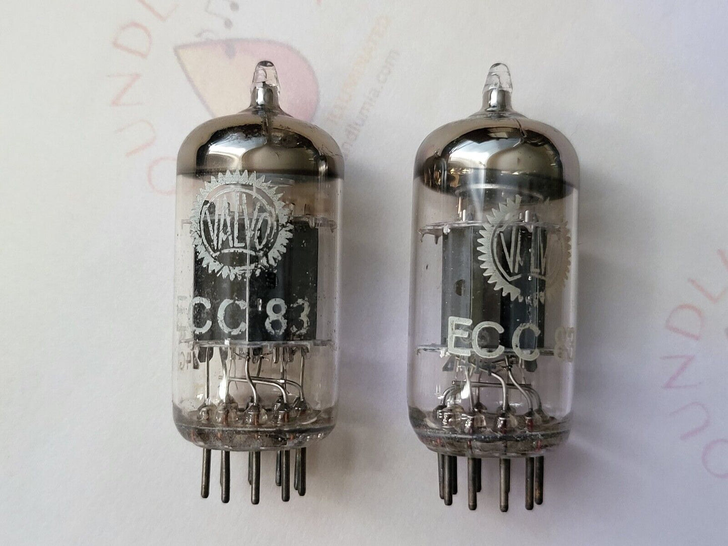 Philips Valvo 12AX7 ECC83 Preamp Tubes  Matched Pair - Holland 1964 - NOS