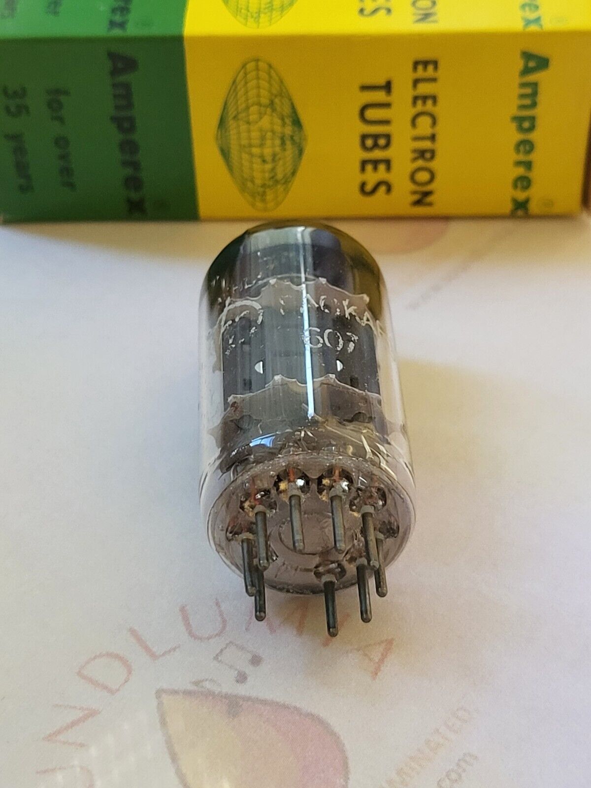 Amperex 12AU7 ECC82 Preamp Tube - HP Label - Holland 1965 - NOS