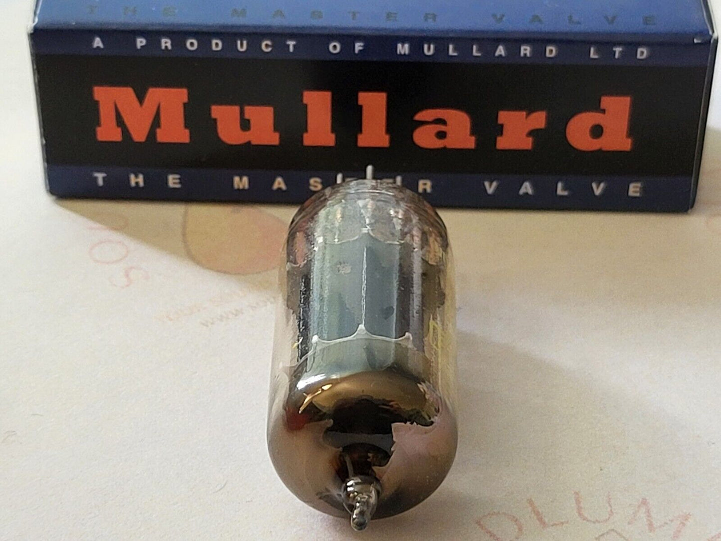 Mullard B329 ECC82 12AU7 Long Plates Wrinkled Glass - Mitcham 1958 K61 - Strong