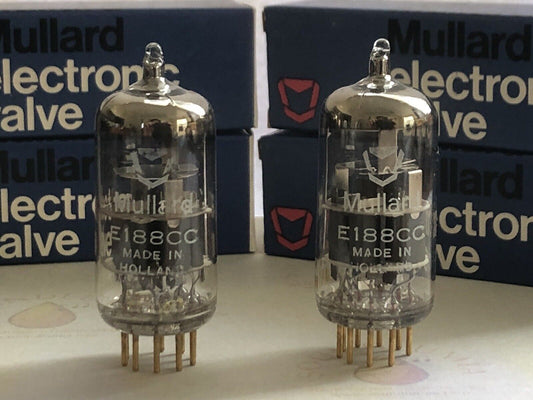 Mullard E188CC 7308 Preamp Tubes Matched Pair - Holland 1964 - Same code - NOS