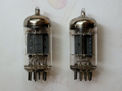 Philips ECC82 12AU7 Matched Pair - Holland 1963 - Valvo Label - Same code - NOS