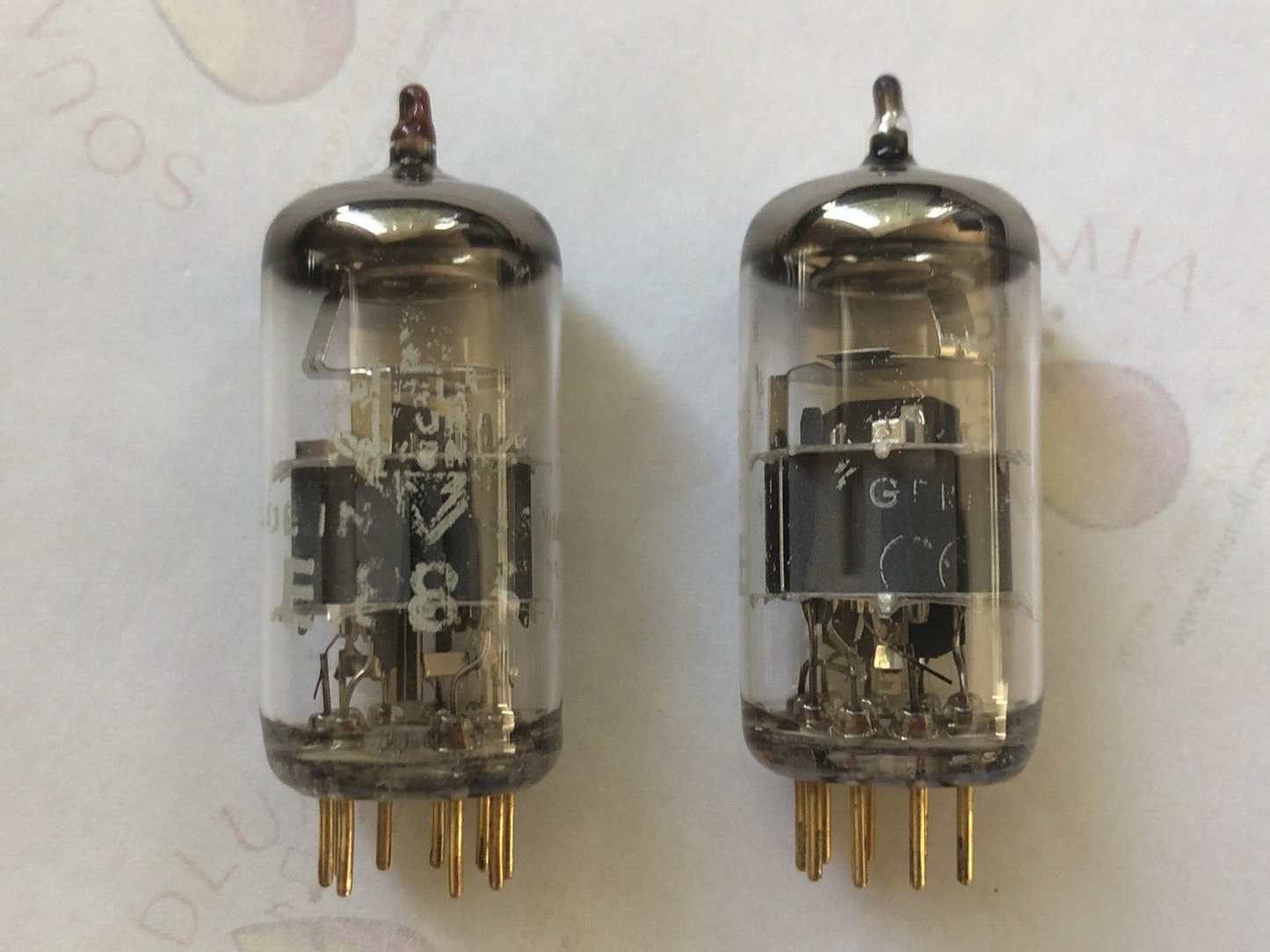 Telefunken E88CC Select Tubes Matched Pair - Ulm 1963/64 - Diamond Bottom - NOS