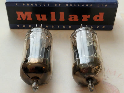 Mullard 12AU7 Long Plate Goal Post Square Getter Matched Pair Blackburn 1957 K61