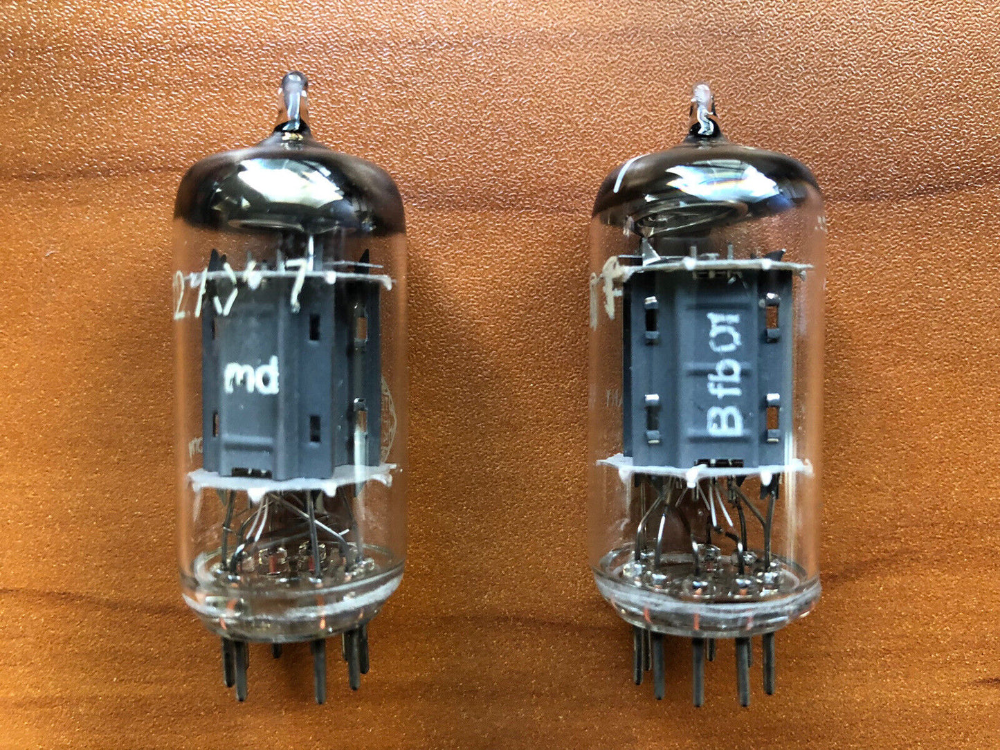 Telefunken ECC83 12AX7 Preamp Tubes Smooth Plate Matched Pair - Berlin 1956/57