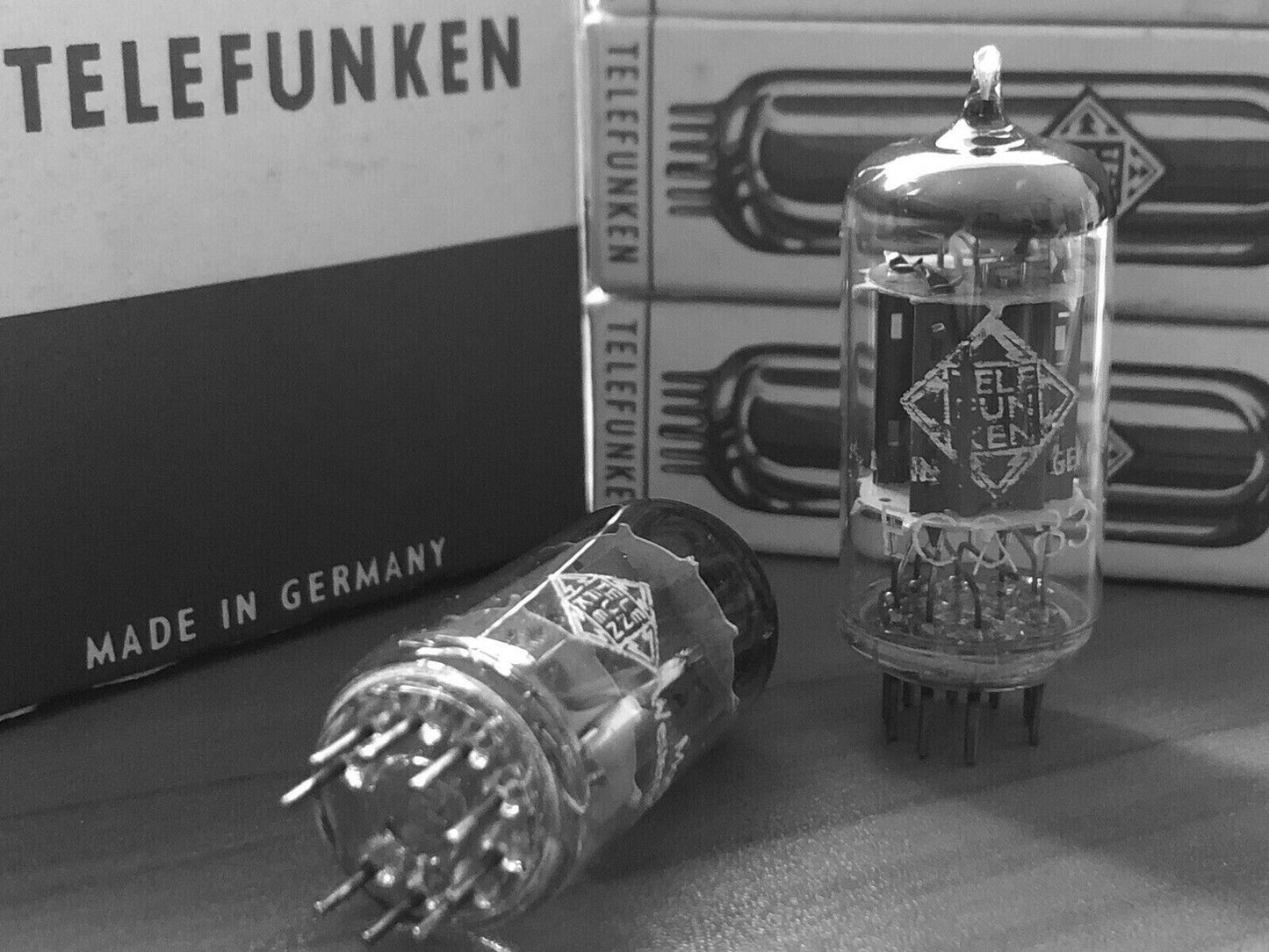 Telefunken ECC83 12AX7 Preamp Tubes Smooth Plate Matched Pair - Berlin 1956/57