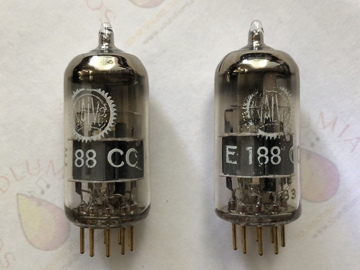 Valvo E188CC 7308 Preamp Tubes - Matched Pair - Holland 1961 - Same code - NOS