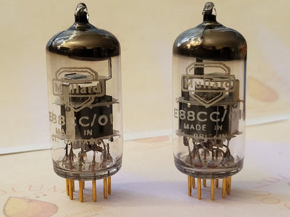 Mullard E88CC/01 = CV2493 = 6922 Matched Pair - Blackburn 1960 - Same code - NOS