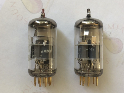 Telefunken E88CC Select Tubes Matched Pair - Ulm 1963/64 - Diamond Bottom - NOS