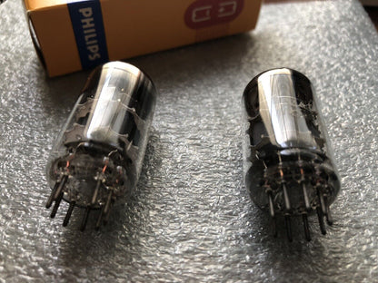 Philips PCC88 7DJ8 6DJ8 D-getter Preamp Tubes Matched Pair Holland 1958/59 - NOS