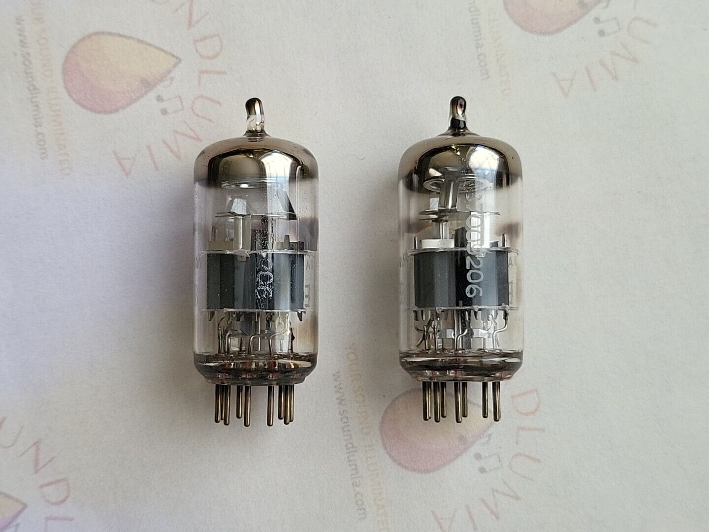 Telefunken ECC88 6DJ8 Tubes Matched Pair - Berlin 1969 - Same date code - NOS