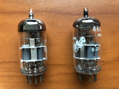 Amperex 6DJ8 ECC88 Bugle Boy Preamp Tubes Matched Pair - Holland 1965/66 - NOS