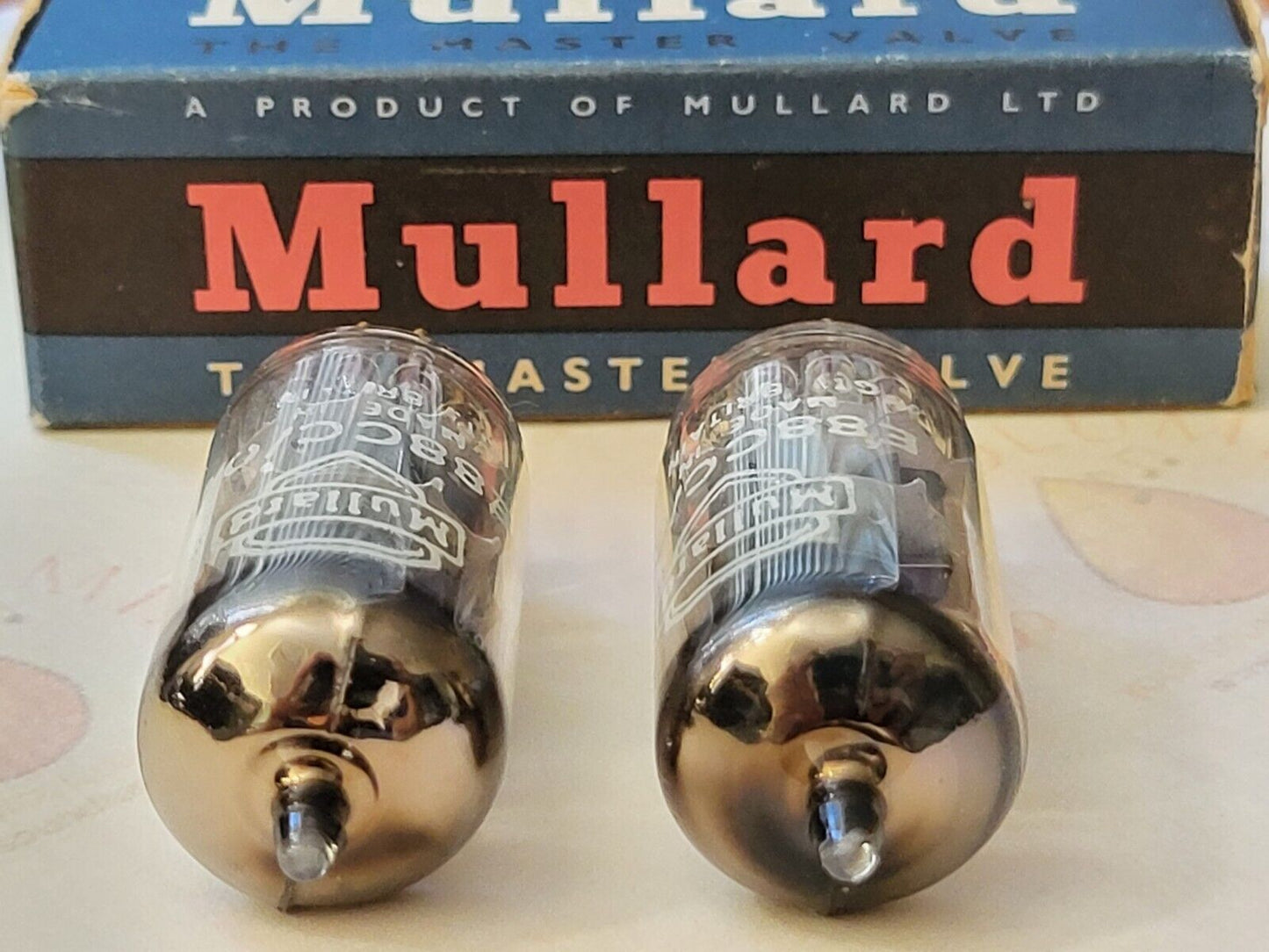 Mullard E88CC/01 = CV2493 = 6922 Matched Pair - Blackburn 1960 - Same code - NOS