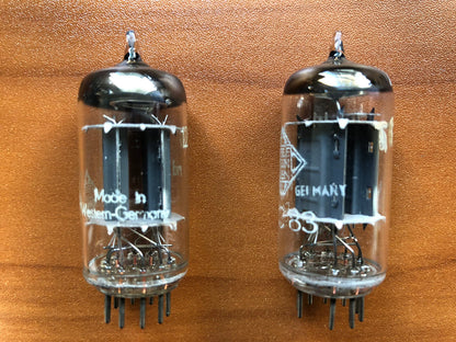 Telefunken ECC83 12AX7 Preamp Tubes Smooth Plate Matched Pair - Berlin 1956/57