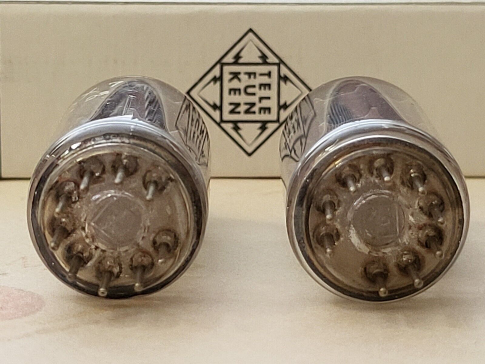 Telefunken ECC83 12AX7 Ribbed Plates Matched Pair - Berlin 1959 Same Code -  NOS | Soundlumia