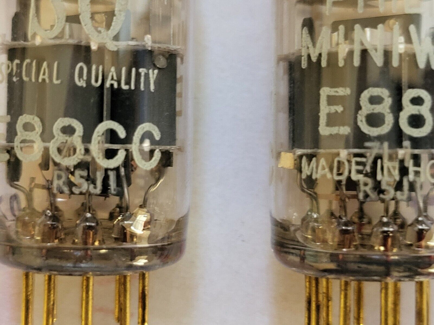 Mullard E88CC 6922 Matched Pair - Mitcham 1965 7L1 R5J1 - RARE SQ Label - NOS