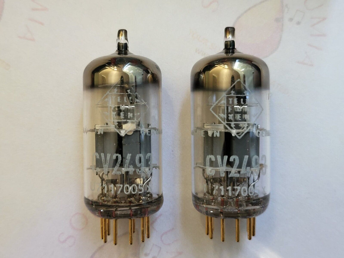 Telefunken CV2493 = E88CC/01 Matched Pair Orig. Box - Ulm 1967 - Same code - NOS