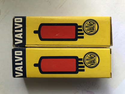 Valvo ECC82 12AU7 Tubes Matched Pair 45° Getter Siemens Label Hamburg 1961 - NOS