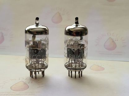 Telefunken ECC88 6DJ8 Tubes Matched Pair - Berlin 1969 - Same date code - NOS