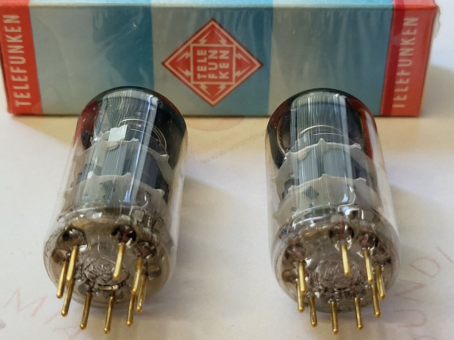 Telefunken CV2493 = E88CC/01 Matched Pair Orig. Box - Ulm 1967 - Same code - NOS