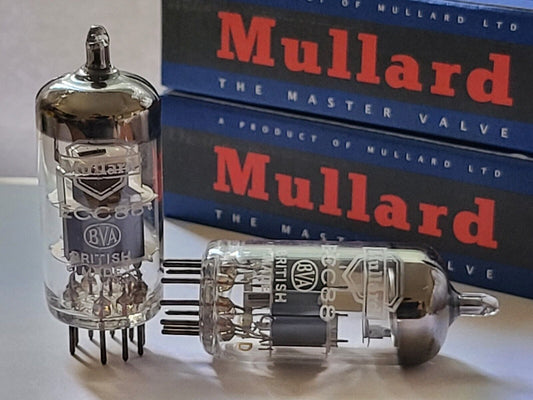 Mullard ECC88 6DJ8 BVA Matched Pair  - Blackburn 1961 GA1 - Same code - 125% NOS