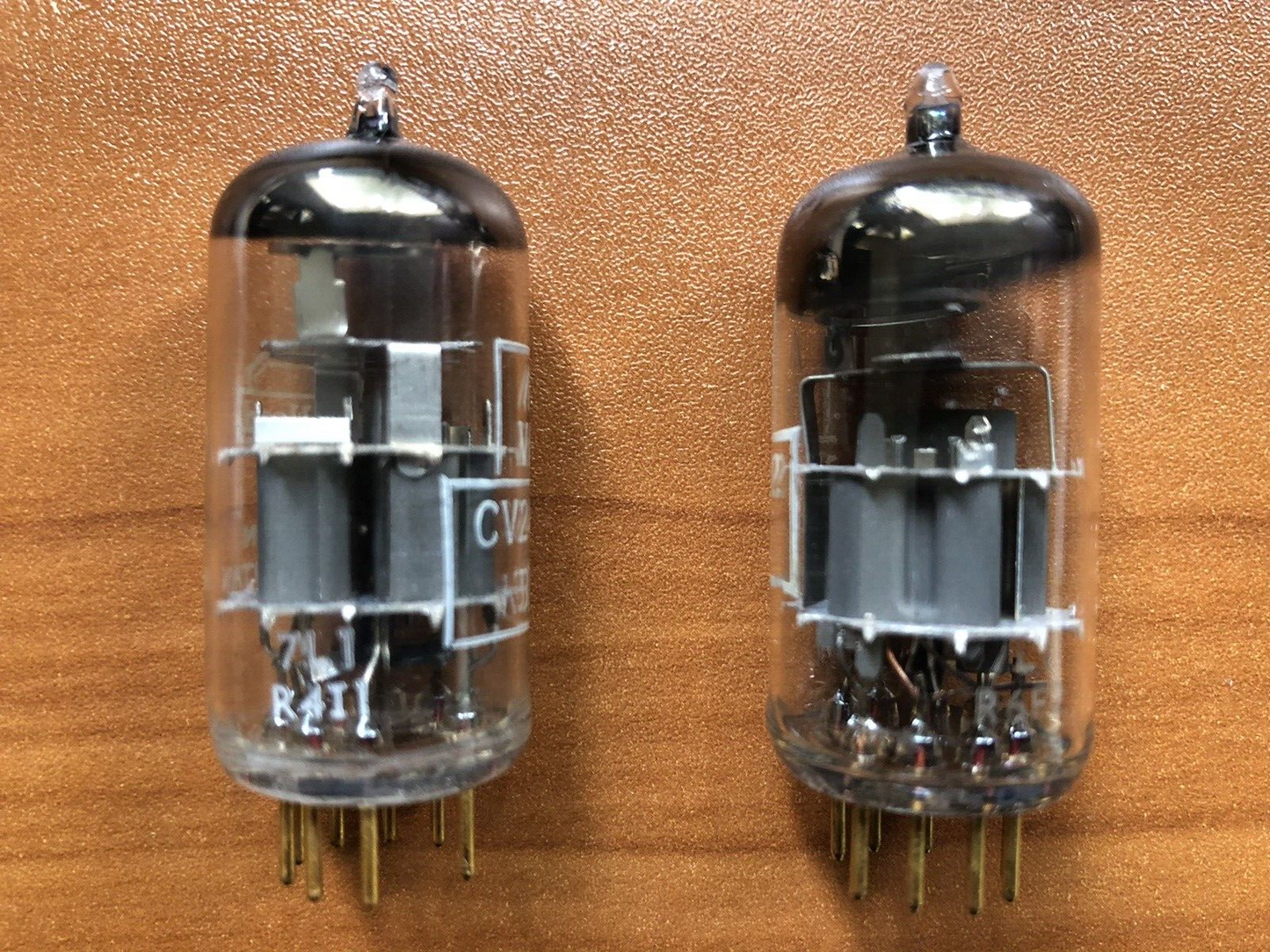 Mullard CV2492 E88CC Preamp Tubes Matched Pair w/ Blue Tip - Mitcham 1960s - NOS