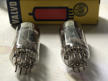 Valvo ECC82 12AU7 Tubes Matched Pair 45° Getter Siemens Label Hamburg 1961 - NOS