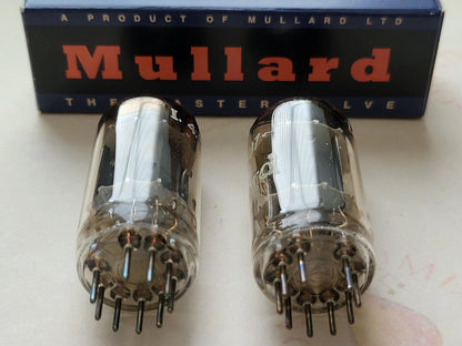 Mullard 12AU7 Long Plate Goal Post Square Getter Matched Pair Blackburn 1957 K61