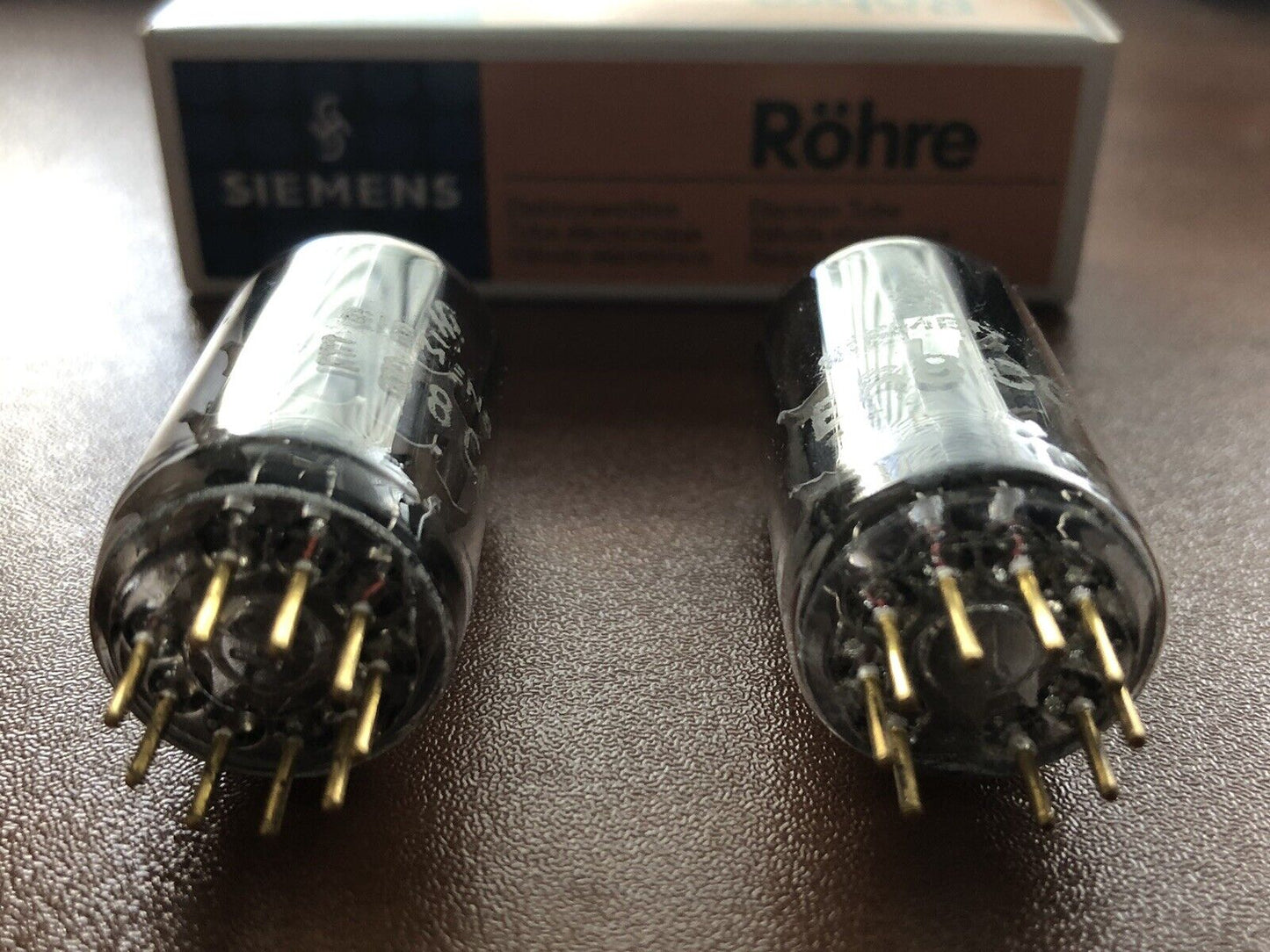 Siemens E88CC 6922 Preamp Tubes Matched Pair Original Box - Munich 1963/64 - NOS