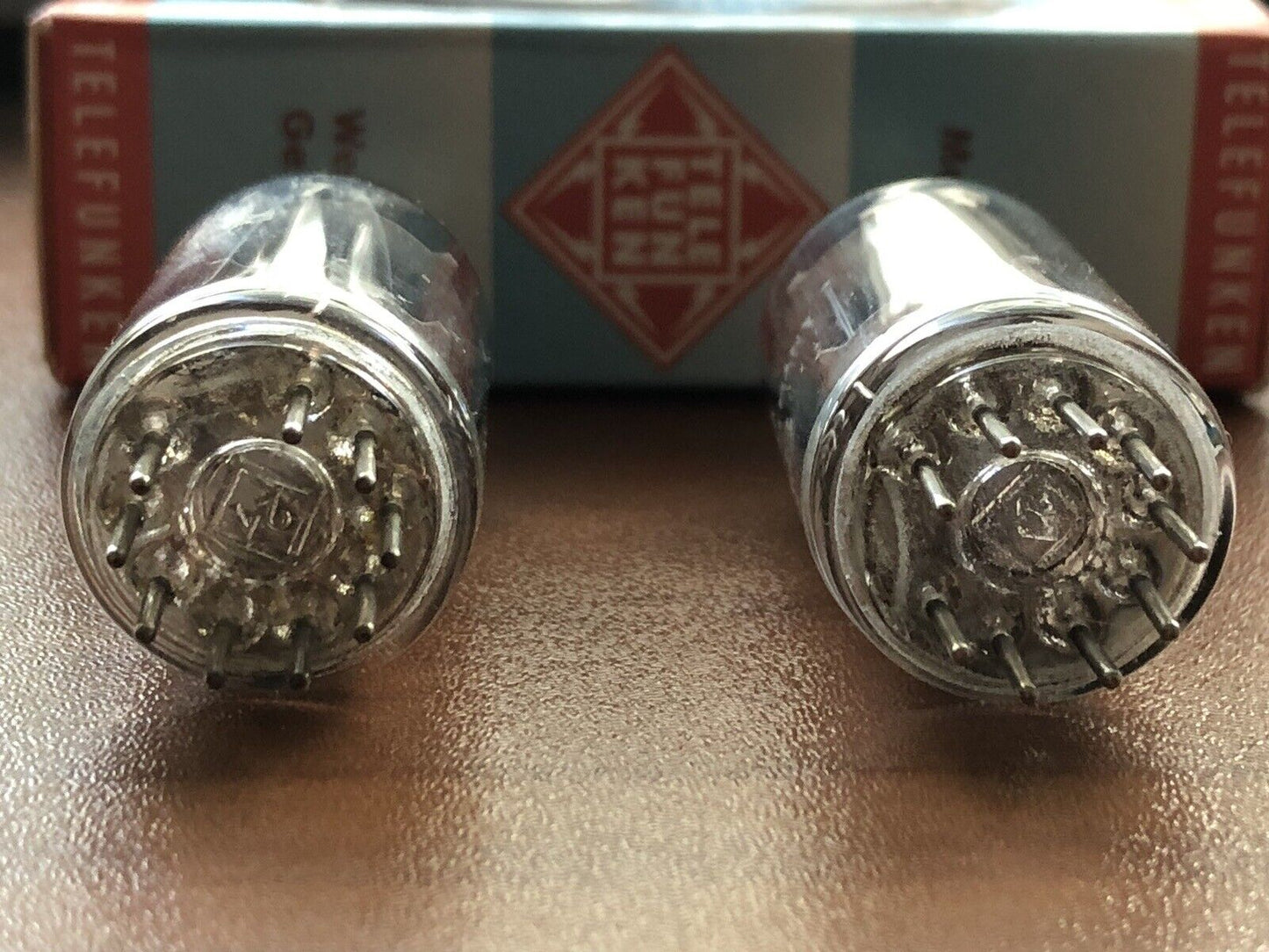 Telefunken ECC83 12AX7 Preamp Tubes Smooth Plate Matched Pair - Berlin 1956/57