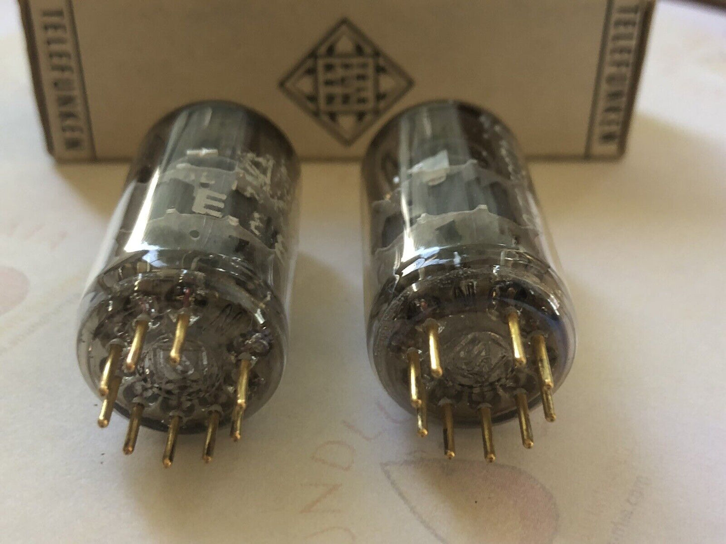 Telefunken E88CC Select Tubes Matched Pair - Ulm 1963/64 - Diamond Bottom - NOS