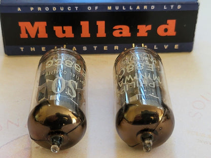 Mullard E88CC 6922 Matched Pair - Mitcham 1965 7L1 R5J1 - RARE SQ Label - NOS