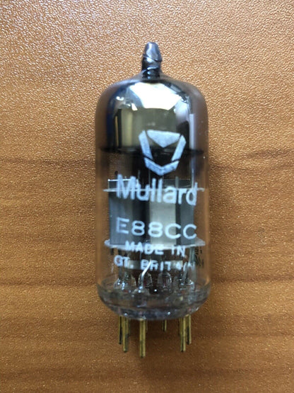 Mullard E88CC 6922 6DJ8 ECC88 CCa Preamp Tube w/ Blue Tip - Mitcham 1964 -Strong