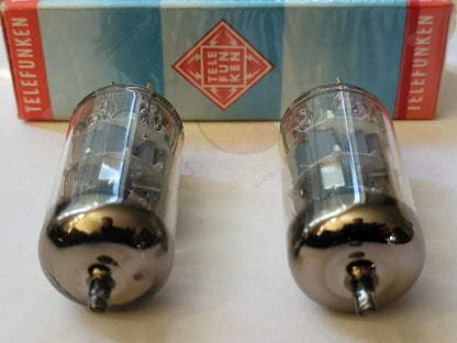 Telefunken CV2493 = E88CC/01 Matched Pair Orig. Box - Ulm 1967 - Same code - NOS