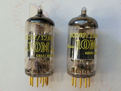 Mullard 12AU7 ECC82 Matched Pair - 10M Series - Blackburn 1962 - Same code - NOS