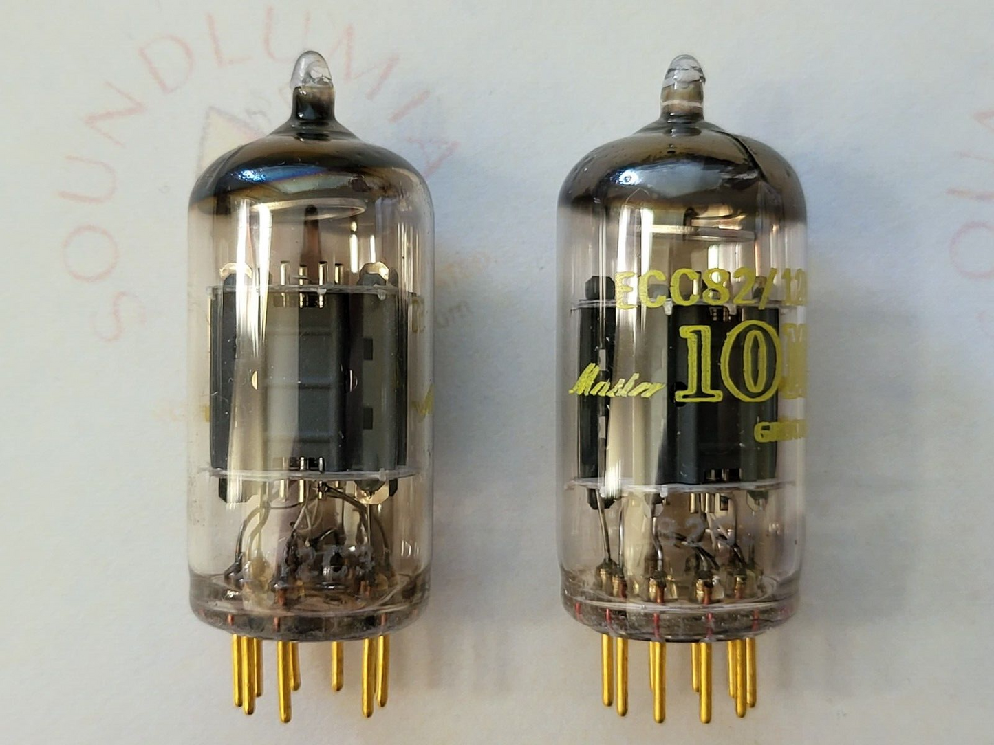 Mullard 12AU7 ECC82 Matched Pair - 10M Series - Blackburn 1962 - Same code - NOS