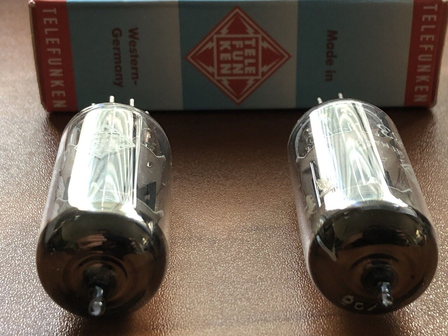 Telefunken ECC83 12AX7 Preamp Tubes Smooth Plate Matched Pair - Berlin 1956/57