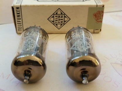 Telefunken ECC83 12AX7 Smooth Plates Matched Pair - Berlin 1964 - Same code -NOS