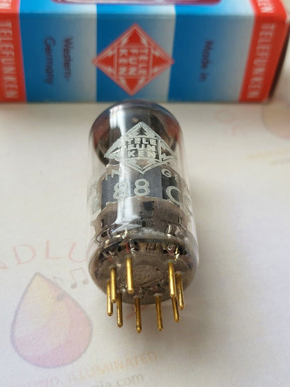 Telefunken E88CC = 6922 Audio Tube - Ulm 1964 - Diamond Mark on bottom - Strong